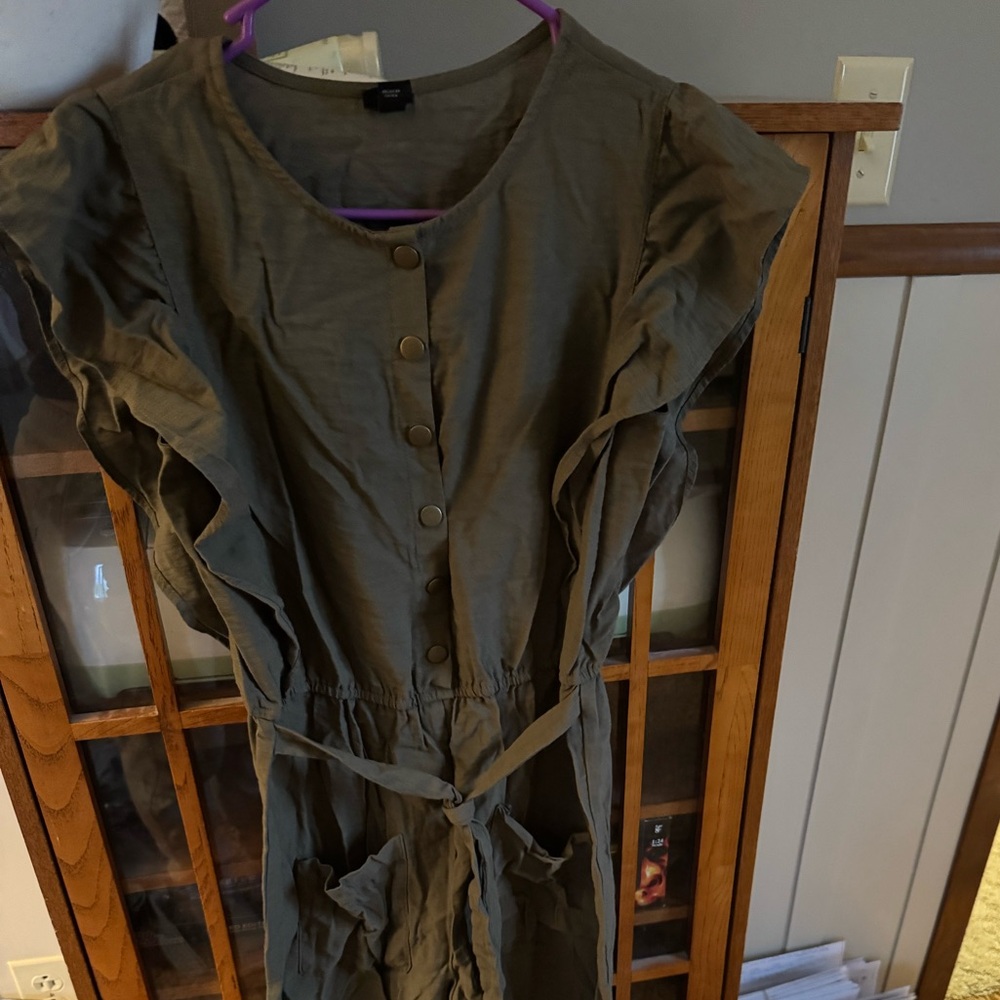 Art Class Olive Long Sleeve Dress